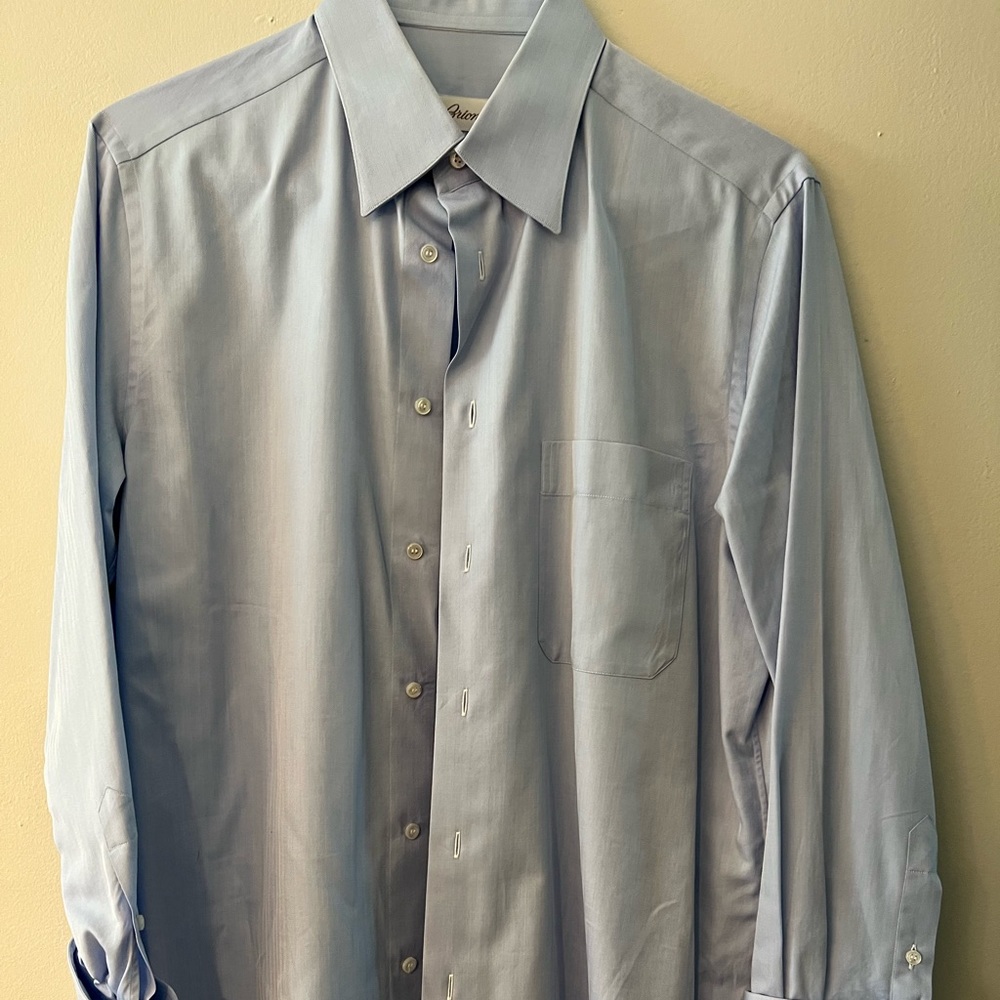 COPY - COPY - Brioni Blue mens dress shirt.